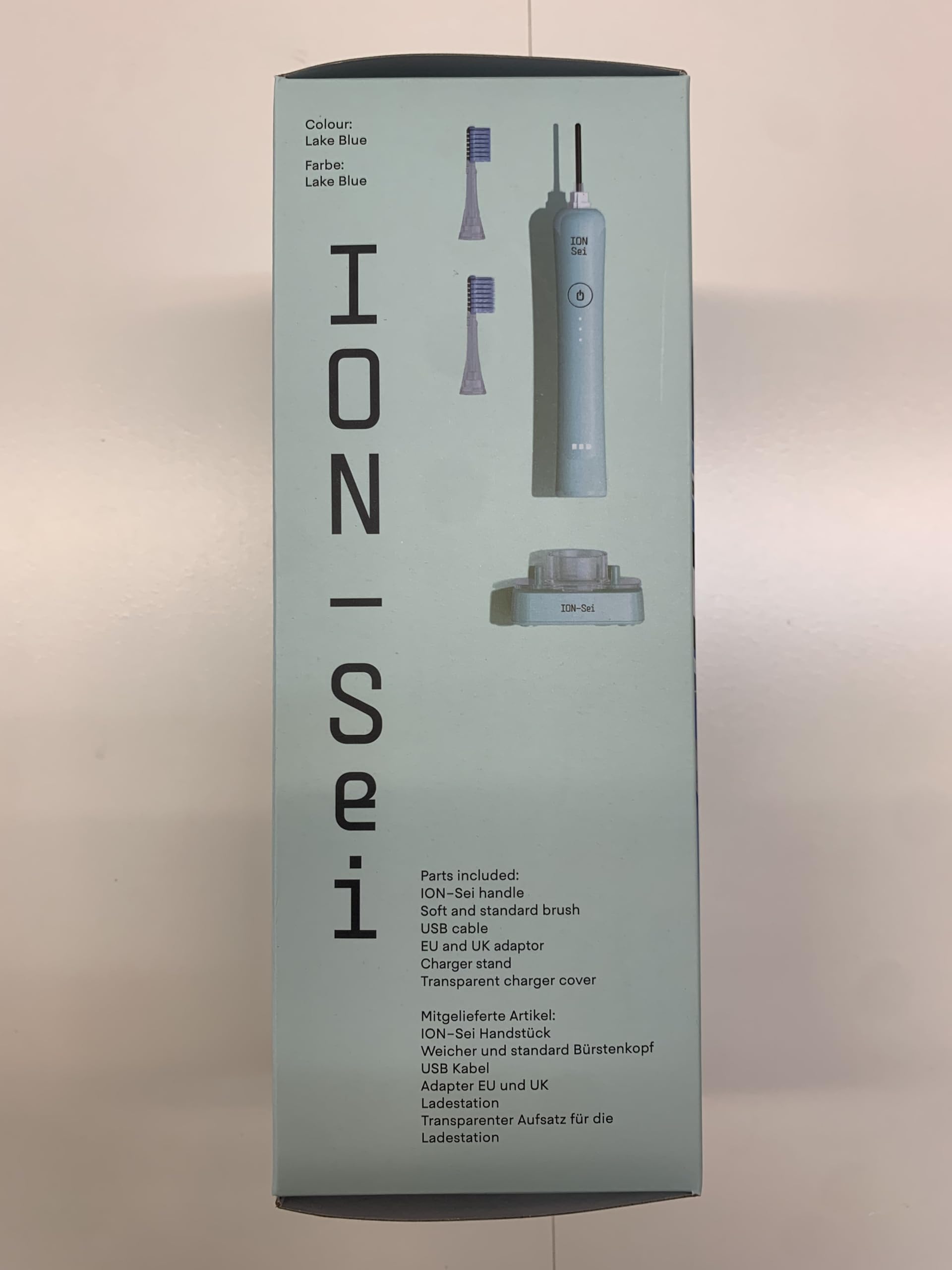 ION-Sei Electric Toothbrush with Patented Ionic Technology from Japan - Lake Blue | Advanced Plaque Removal & Teeth Whitening for a Healthier Smile | Perfect for Travel & Daily Oral Care
