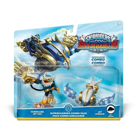 Skylanders SuperChargers Combo Dual Pack - Hurricane Jet Vac & Jet Stream Action Figures | Video Game Collectibles for Kids | Perfect for Gaming Battles and Display Collections