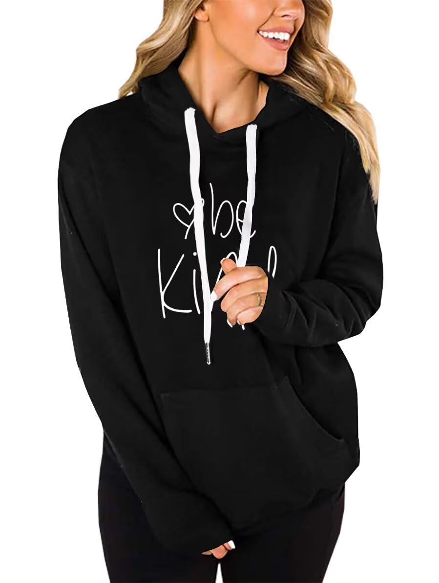 Lacozy Women's Casual Graphic Hoodie - Long Sleeve Lightweight Sweatshirt for Fall | Cozy Lounge Wear, Street Style & Everyday Outfits