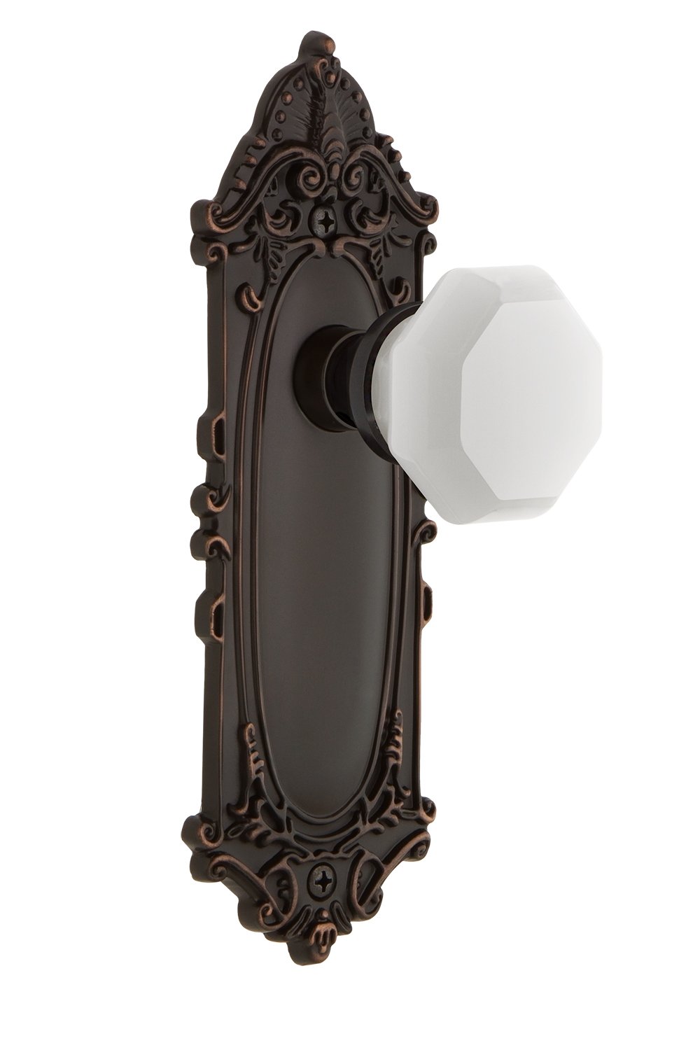 Victorian Style Waldorf White Milk Glass Knob - Nostalgic Warehouse 748290, 2.375