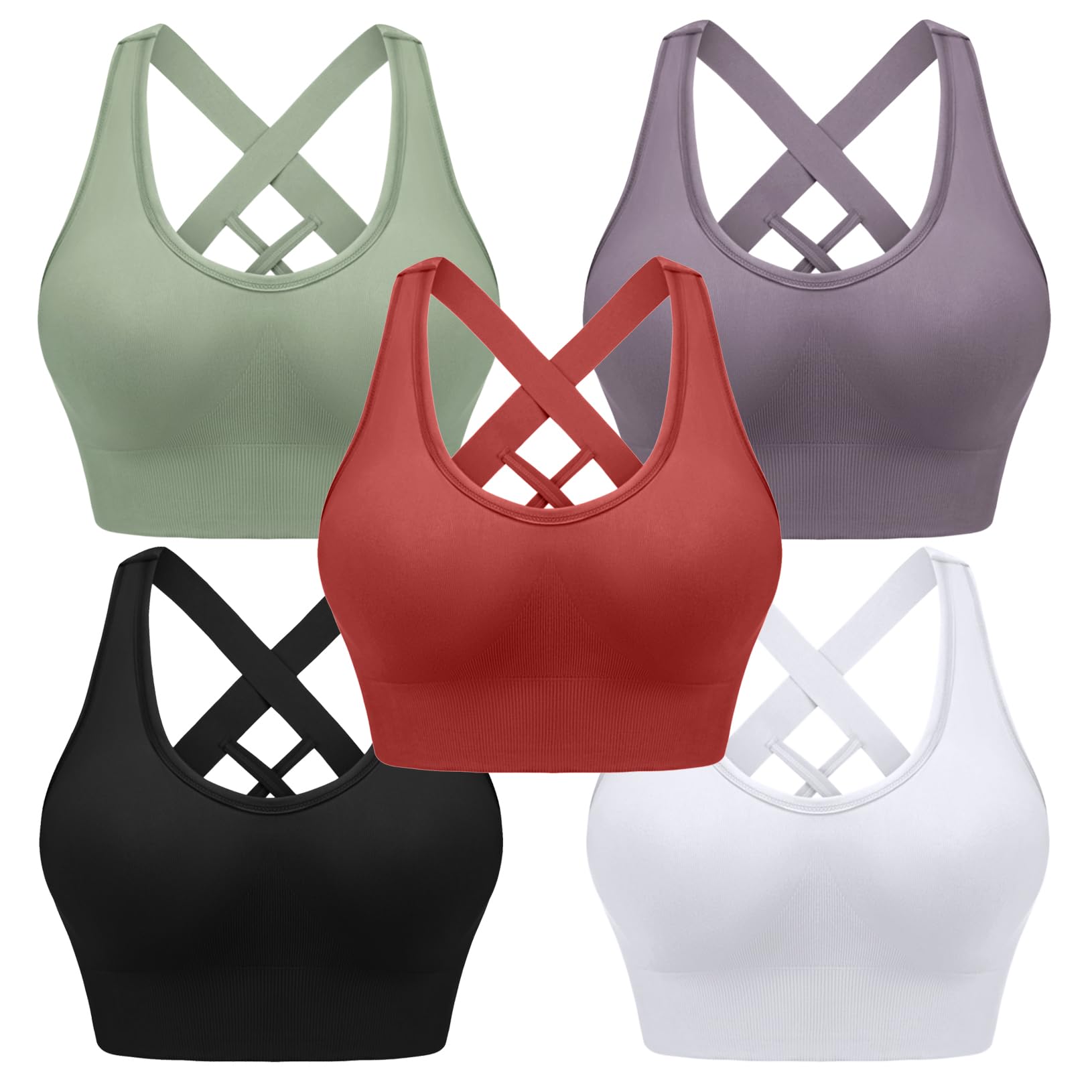 Sykooria Women's High Impact Sports Bra - Running, Yoga, Gym Workout
