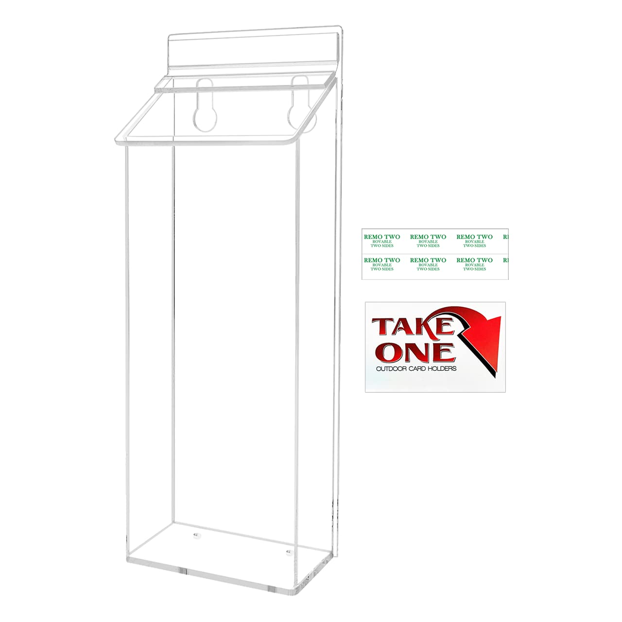 6 Pack Clear Acrylic Wall Mount Brochure Holders for 4