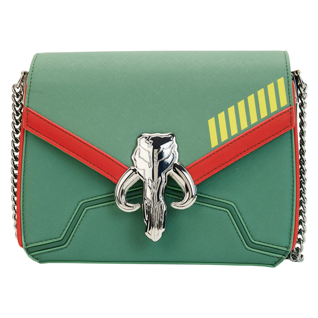 Star Wars Boba Fett Cosplay Crossbody Bag - Authentic Mandalorian Style Messenger Purse for Conventions, Halloween & Costume Parties