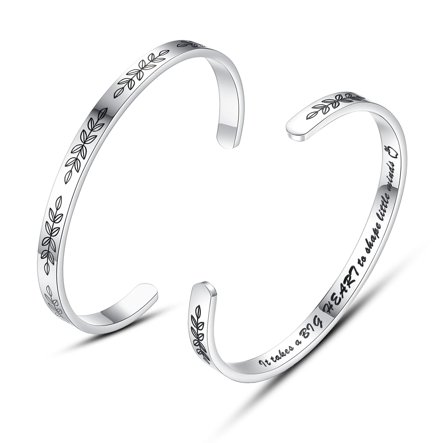 Personalized Cuff Bracelets for Women & Teen Girls - Best Friend, Sister, Mom, Daughter, Granddaughter & Cousin - Custom Jewelry for Birthday, Mother's Day, Christmas & Easter Gifts - Perfect for Everyday Wear, Special Occasions & Matching Friendship Jewelry
