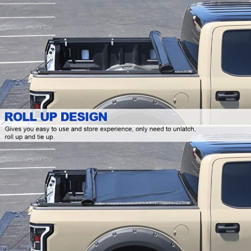 Spec-D Tuning Roll Up Vinyl Tonneau Cover for Ford F150 5'6