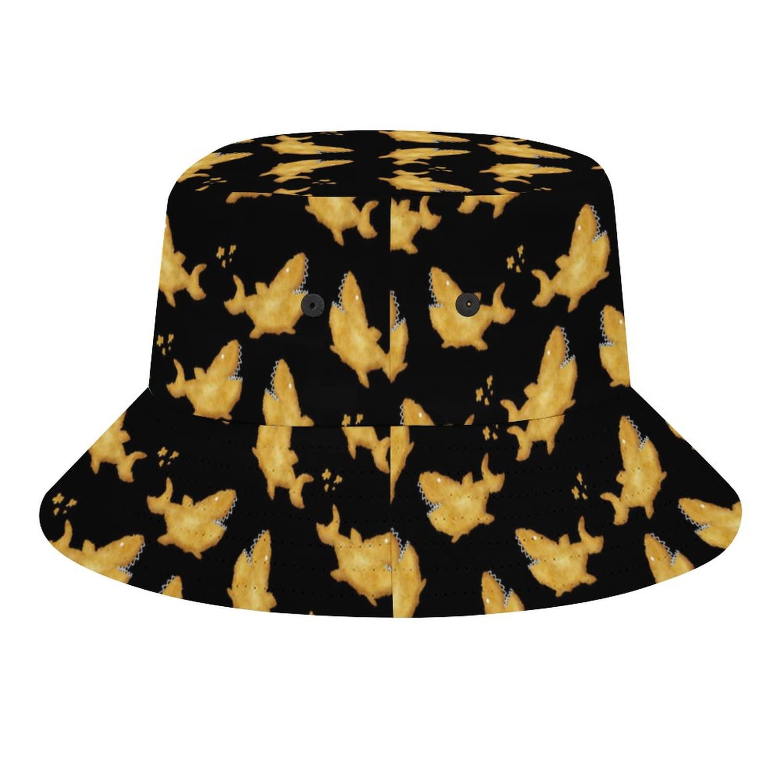 Fried Chicken Nuggets Bucket Hat - Unisex Summer Sun Hat for Women, Men & Teens - Beach, Fishing, Travel & Outdoor Activities