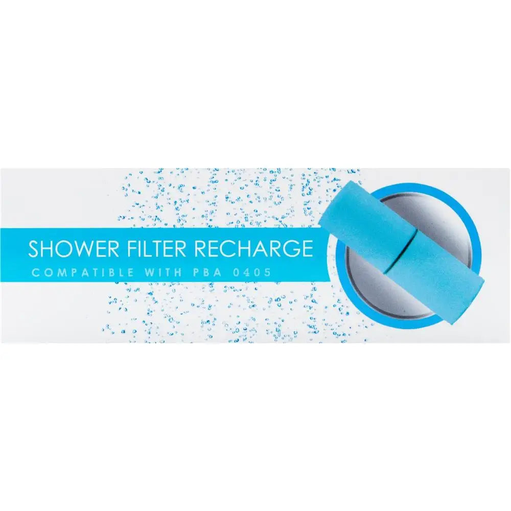 H2O Pure Blue Shower Filter Replacement Cartridge - Removes Chlorine & Impurities for Healthier Skin & Hair | Ideal for Homes, Apartments, Gyms & Travel