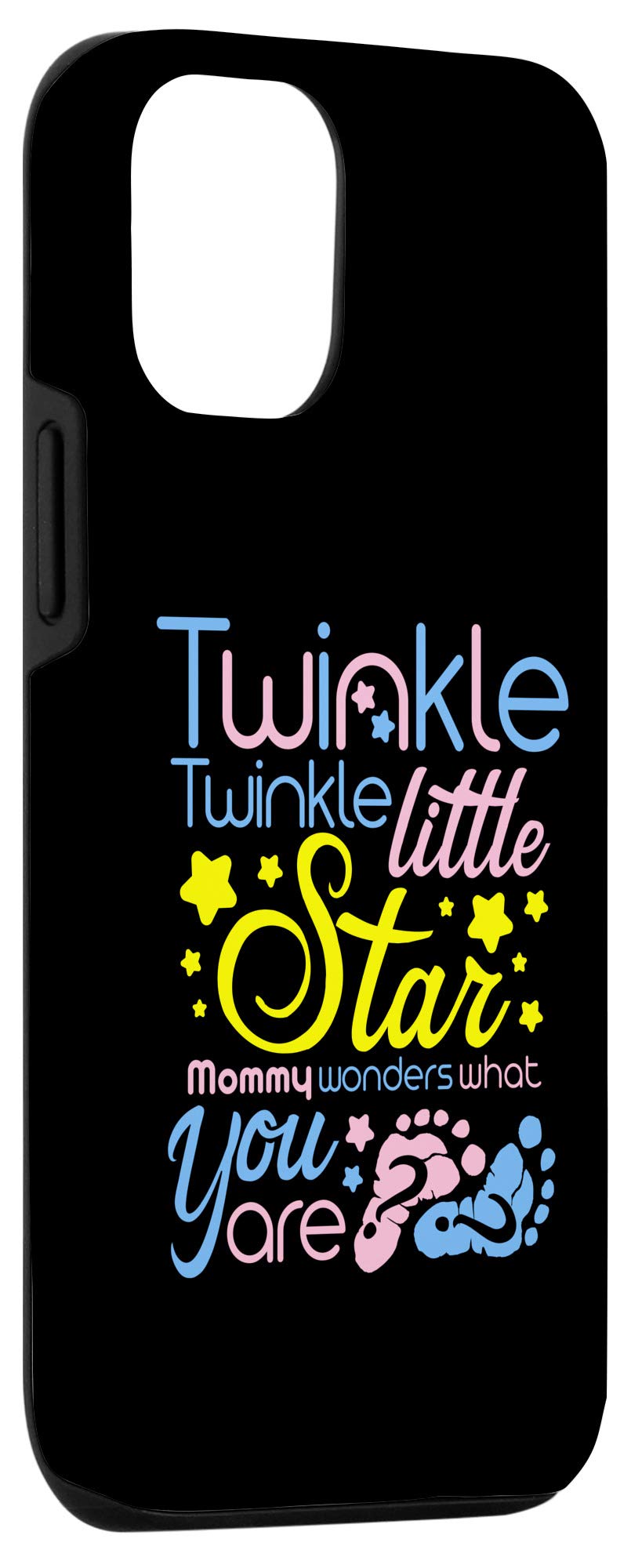 iPhone 12/12 Pro Twinkle Little Star Gender Reveal Phone Case - Perfect for Baby Shower, Gender Announcement & Pregnancy Reveal Parties