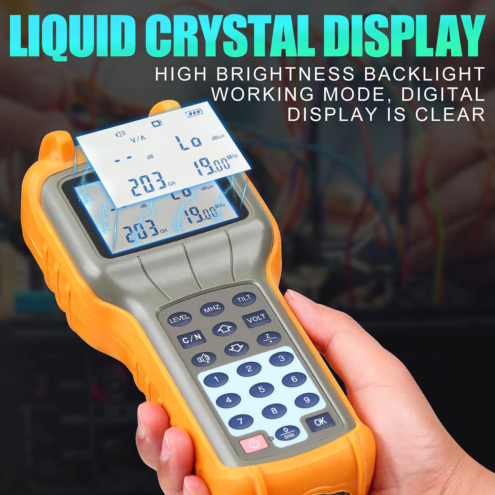 AUGOCOM® CATV Cable Tester - Coaxial Cable Tracer & Continuity Checker with Signal Level Meter (47-870MHz) - Perfect for TV, Internet & Satellite Installation & Maintenance