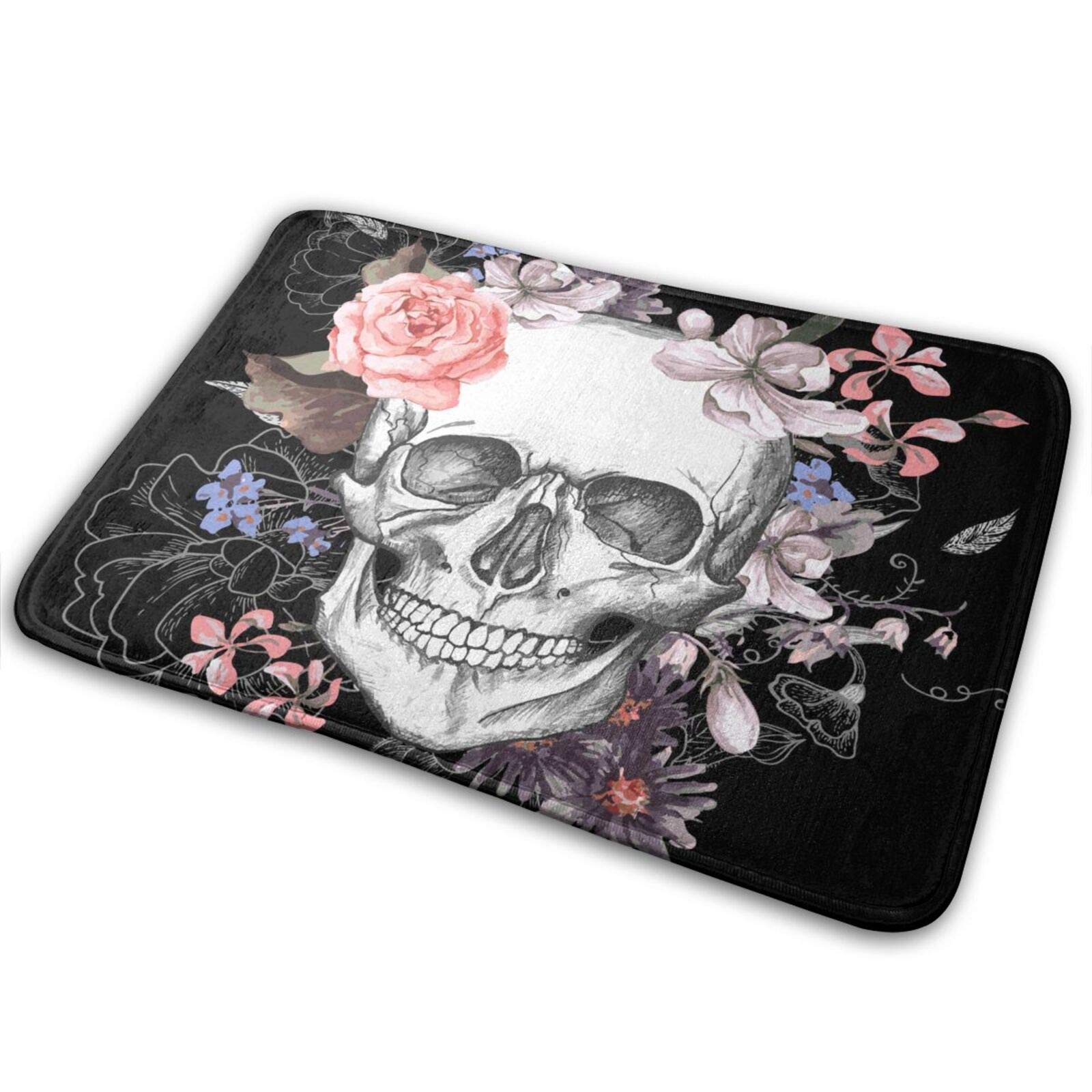 **Non-Slip Blood Skull Bath Mat – Super Absorbent & Soft Bathroom Rug, Machine Washable, 23.9x15.7 Inch – Gothic Decor for Bathroom, Kitchen, Bedroom – Perfect for Halloween, Horror Theme, or Dark Aesthetic Home**