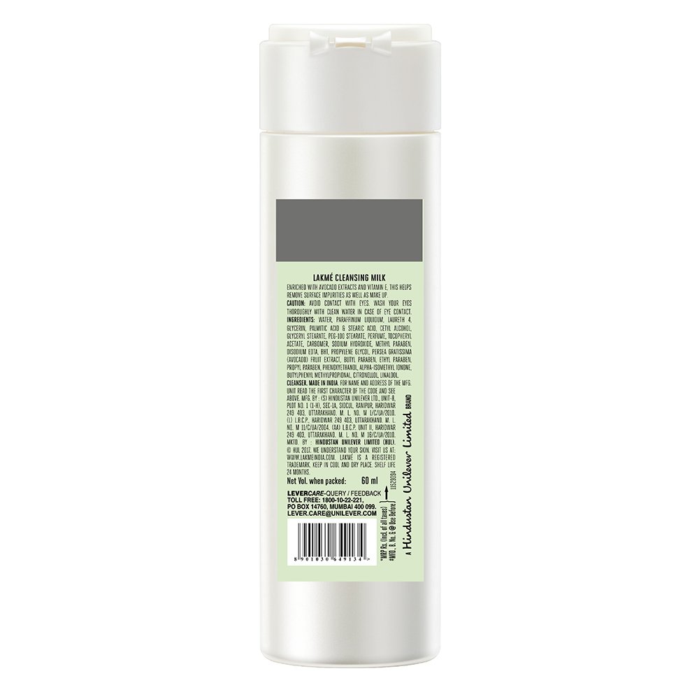 LAKMÉ Gentle & Soft Deep Pore Cleansing Milk - 60ml & 120ml - Oil-Free Face Wash for Sensitive Skin - Daily Deep Cleansing & Makeup Removal - Perfect for Morning & Night Skincare Routine