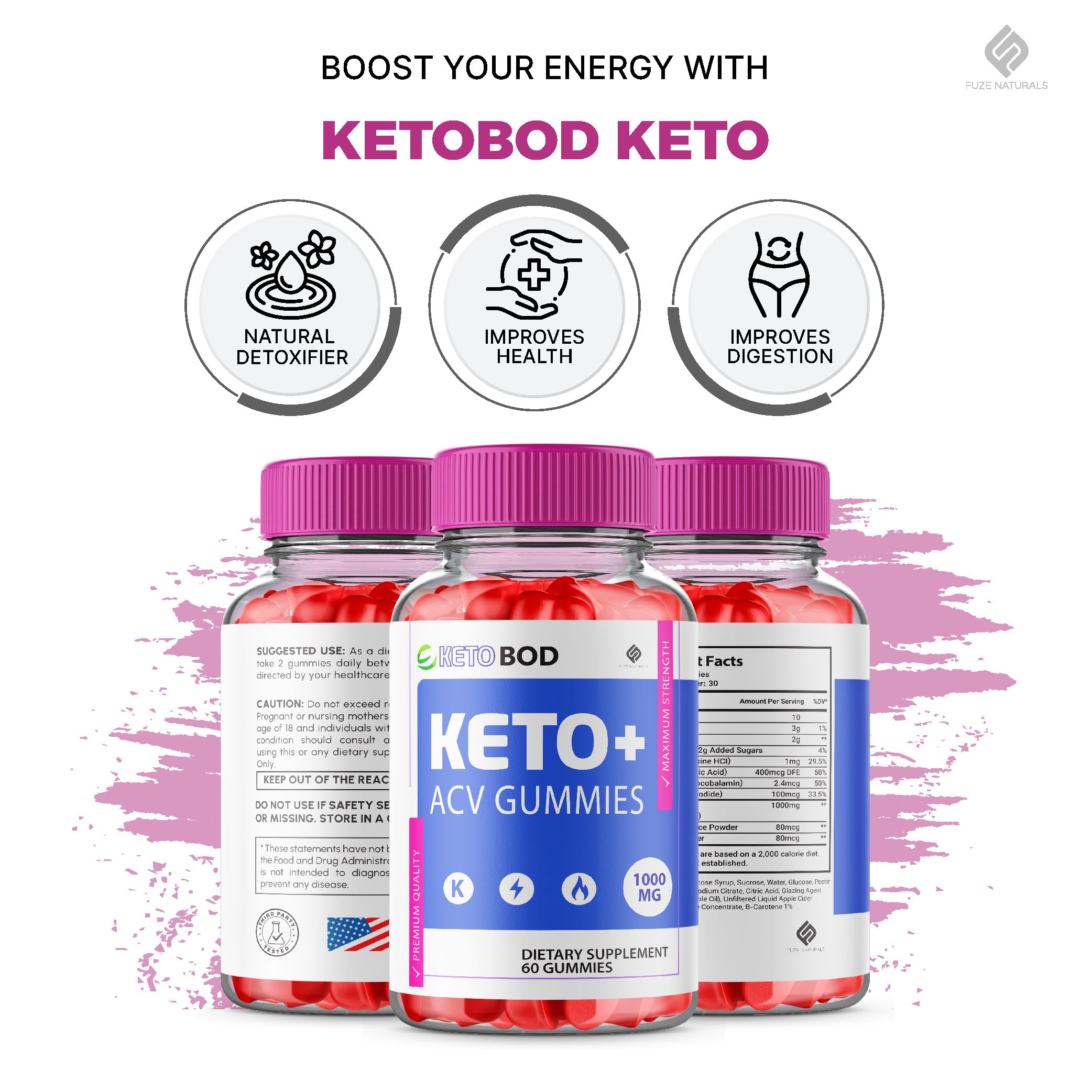 Keto ACV Gummies 1000mg (3 Pack) - Apple Cider Vinegar Keto Supplement for Women & Men - Supports Ketosis & Weight Management - Perfect for Keto Diet & Daily Wellness (180 Gummies)