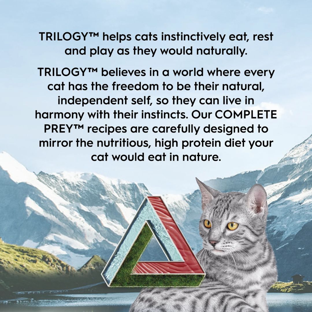 Trilogy Adult Cat Complete Prey Canned Food - Tuna Flavor 85g (3oz) x 24 Pack | Grain-Free Wet Cat Food for Indoor & Outdoor Cats | Perfect for Mealtime, Travel & Emergency Kits
