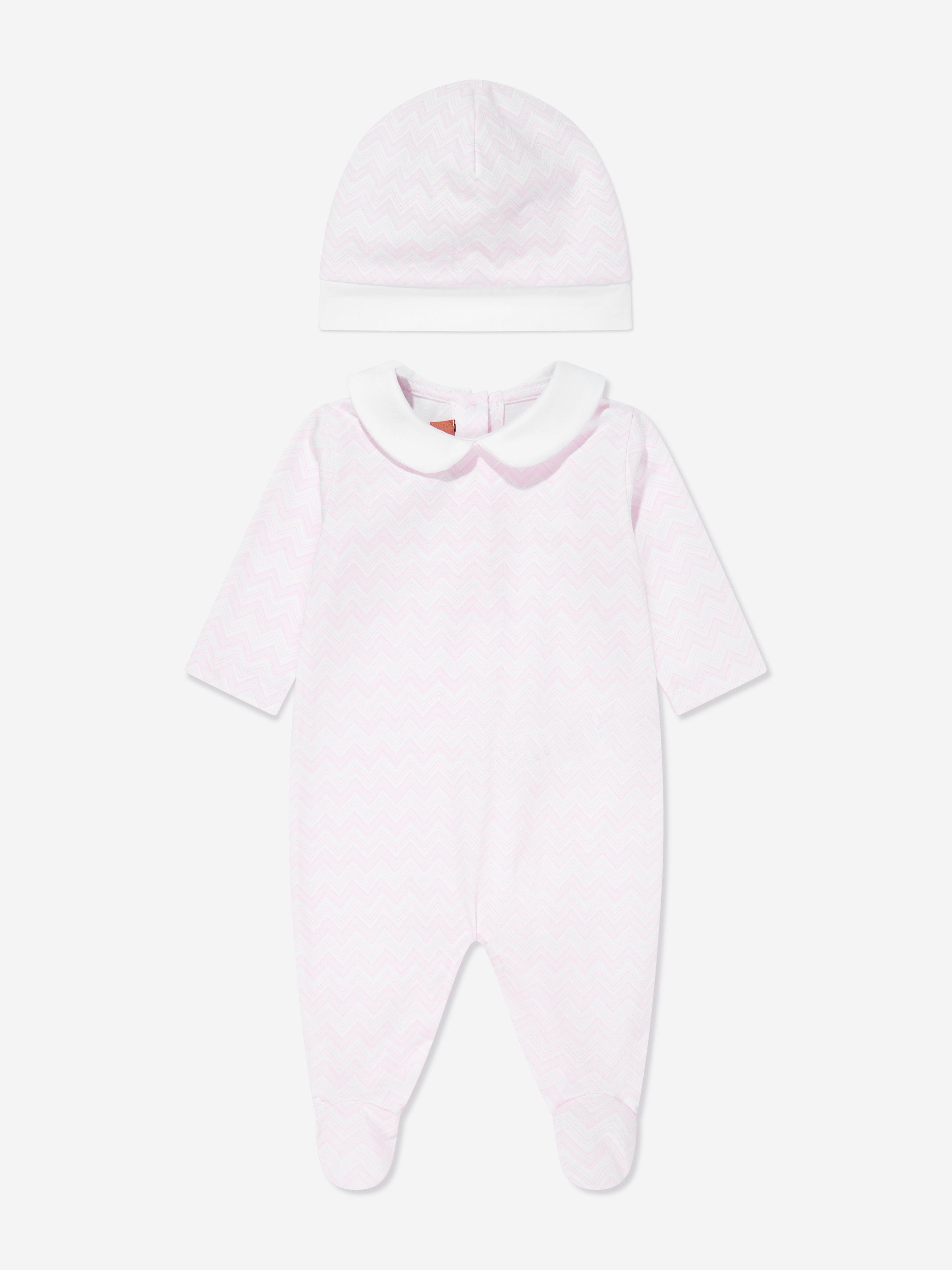 Pink Zigzag Baby Grow Set for Girls - Soft & Comfortable Newborn Outfit for Sleep, Play & Everyday Wear