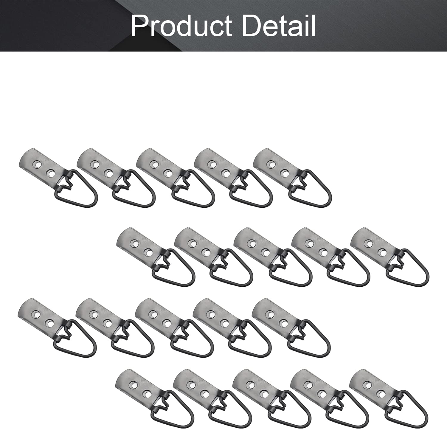 MroMax 20PCS Black Picture Frame Hooks for Wall Decor & Photo Hanging