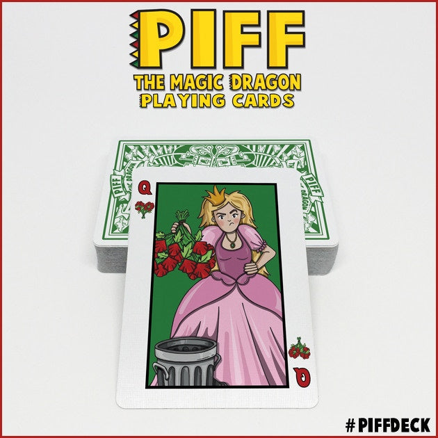 PIFF The Magic Dragon Playing Cards - Premium Collectible Deck for Card Games, Magic Tricks & Gifts | Perfect for Poker, Blackjack & Family Game Nights