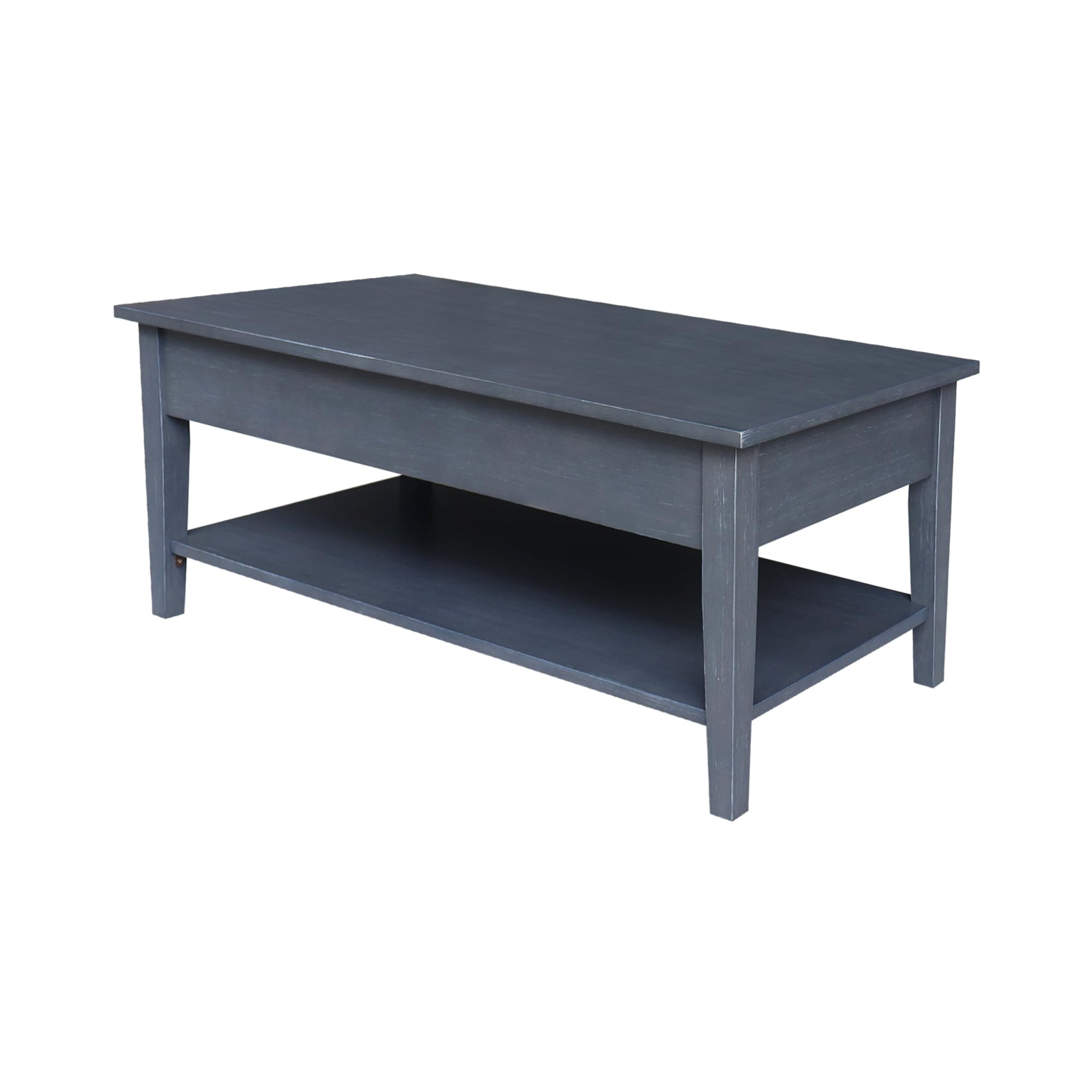 IC International Concepts Solid Wood Spencer Coffee Table - Modern Farmhouse Style for Living Room, Office & Lounge Areas