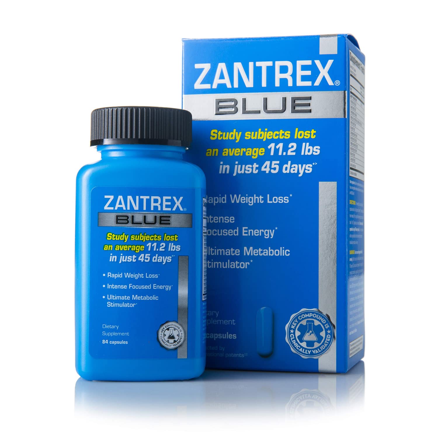 Zantrex Blue Weight Loss Pills - 84 Count | Fat Burner & Energy Booster Supplement for Women & Men | Appetite Suppressant & Metabolism Support | Perfect for Gym, Workout & Daily Weight Management