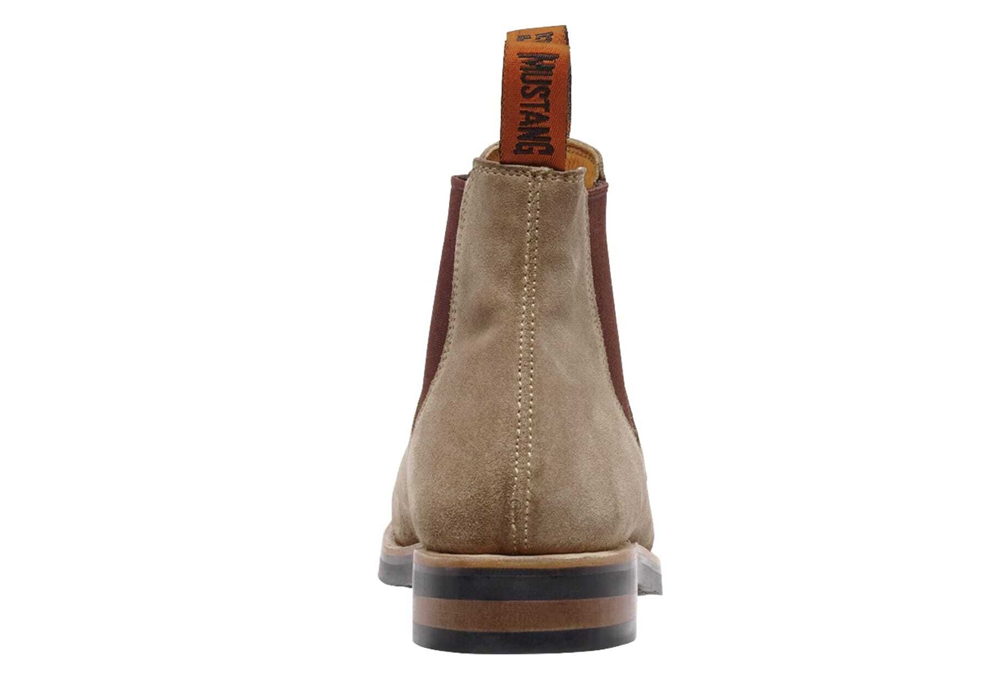Mustang Men's Signature Pull-Up Leather Boots - Taupe Suede - Comfortable & Durable Work Boots for Outdoor, Hiking & Casual Wear