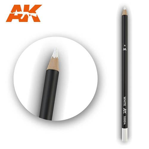 AK Interactive AK10004 White Weathering Pencil for Model Kits & Miniatures - Perfect for Realistic Rust, Dust & Paint Effects on Scale Models, Dioramas & Wargaming Figures