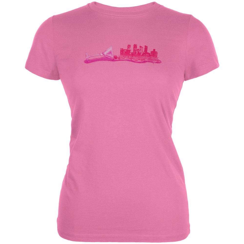 Sex and the City Women's 'Have a Cosmo' Junior T-Shirt - Large, Pink | Fun Girls' Night Out & TV Show Merchandise