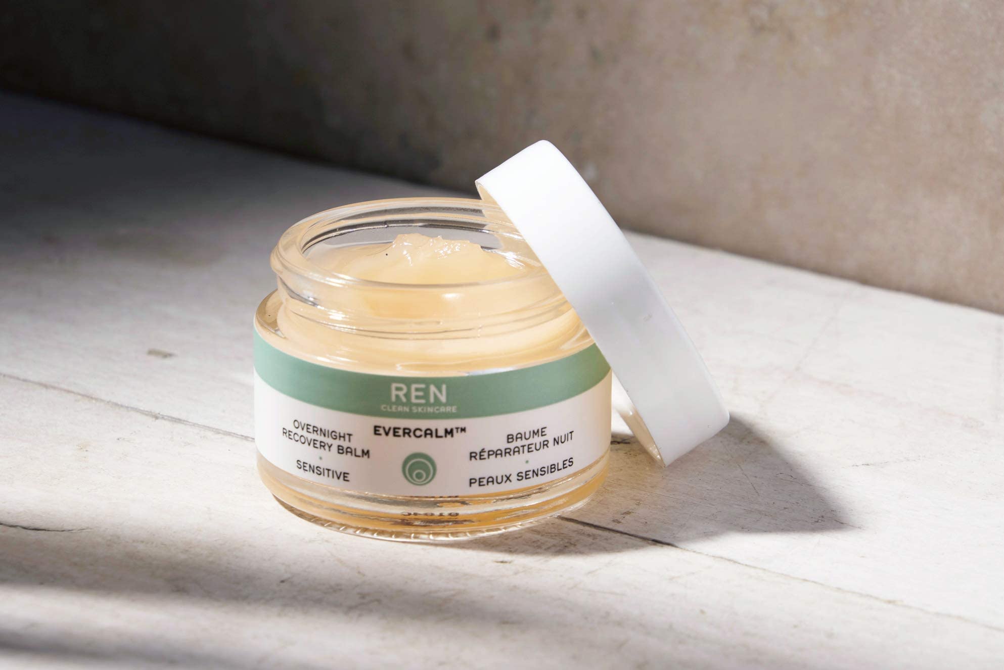 REN Clean Skincare Night Routine Set - Jelly Oil Cleanser & Evercalm Overnight Recovery Balm with Hydrating Omega 3 & 6 Antioxidants | Gentle Makeup Remover, Face Wash & Moisturizer for Dry & Sensitive Skin | Perfect for Evening Skincare & Post-Makeup Recovery