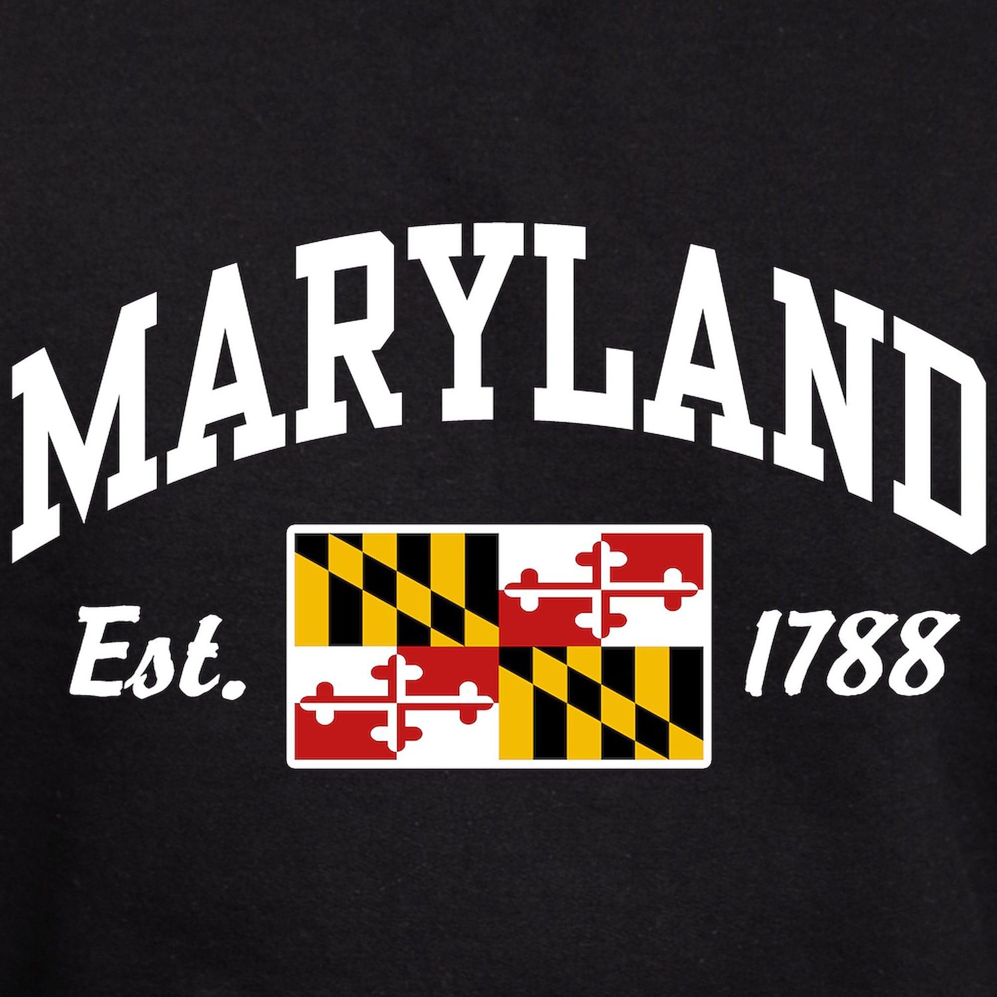 Maryland Hoodie for Men - Dark Regular Fit Pullover Sweatshirt | Warm & Comfortable for Casual Wear, Outdoor Activities & College Fan Apparel