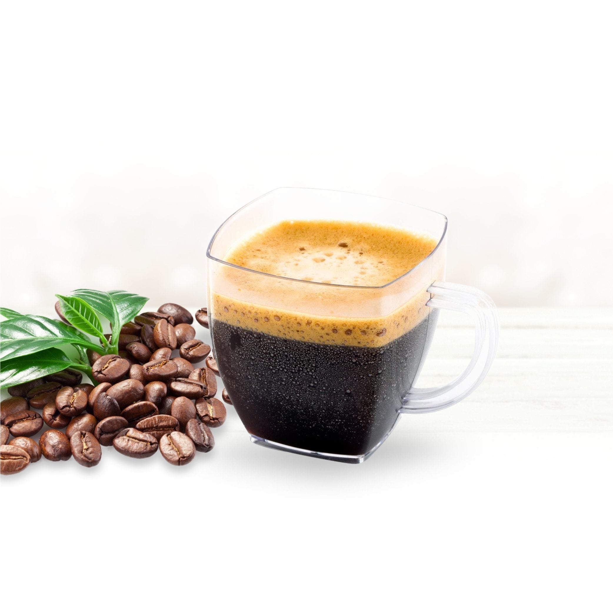 2 oz. Clear Plastic Mini Espresso Cups - Set of 10 - Durable & BPA-Free - Perfect for Coffee Shops, Home Bars, and Party Drinkware