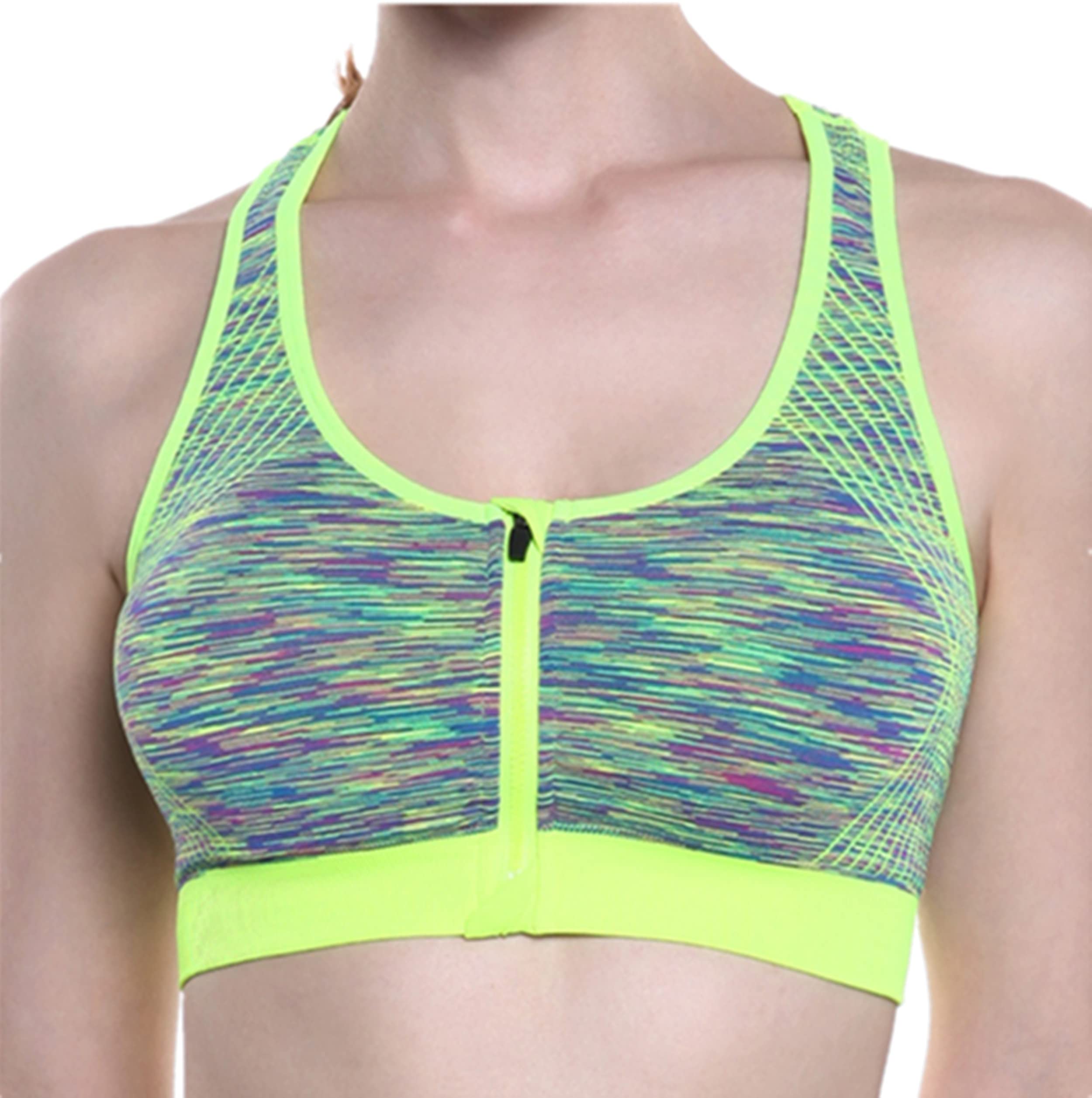 High Strength Shockproof Sports Bra for Women - Breathable Yoga Bra with Zipper, Comfortable Fitness Workout Top for Running, Gym & Yoga