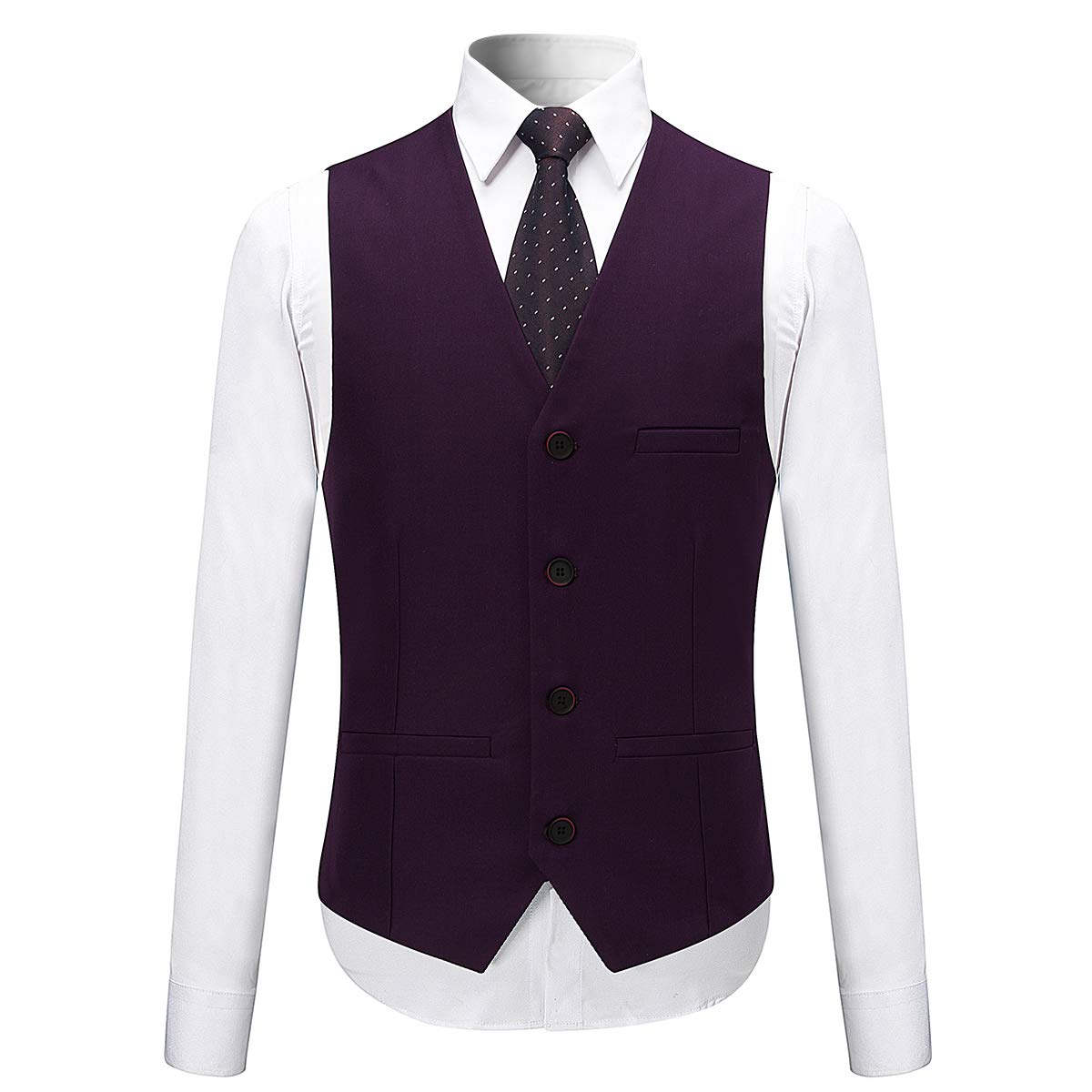 Allthemen Men's Slim Fit 3-Piece Tracksuit Set - Formal Suit Jacket, Vest & Trousers for Business, Weddings & Special Occasions
