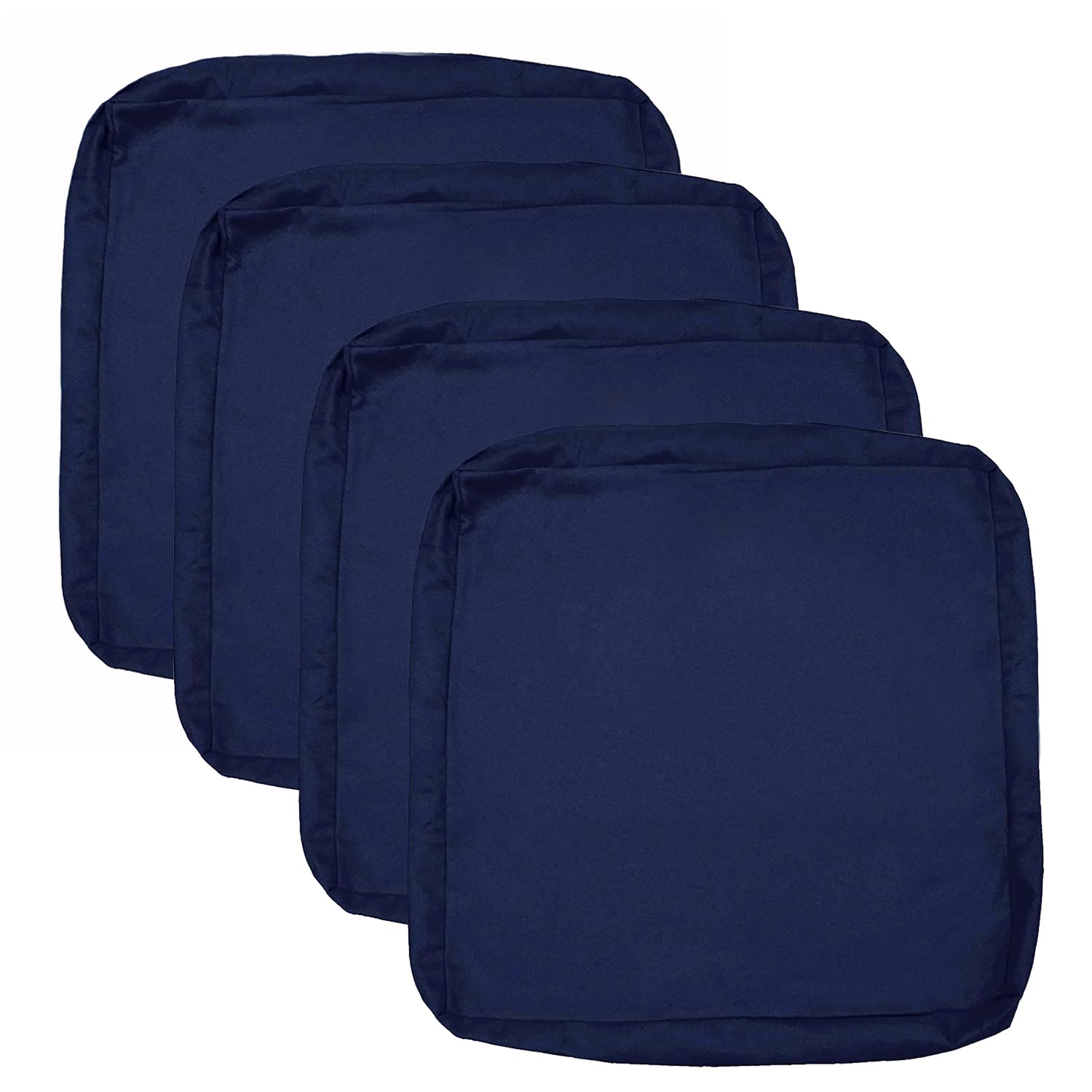 Sqodok 25x25 Inch Waterproof Outdoor Cushion Covers - 4 Pack Replacement Patio Furniture Cushion Covers for Sectional Sofa, Wicker Chair - Durable & Weather-Resistant - Perfect for Backyard, Deck, Poolside & Garden (Blue)