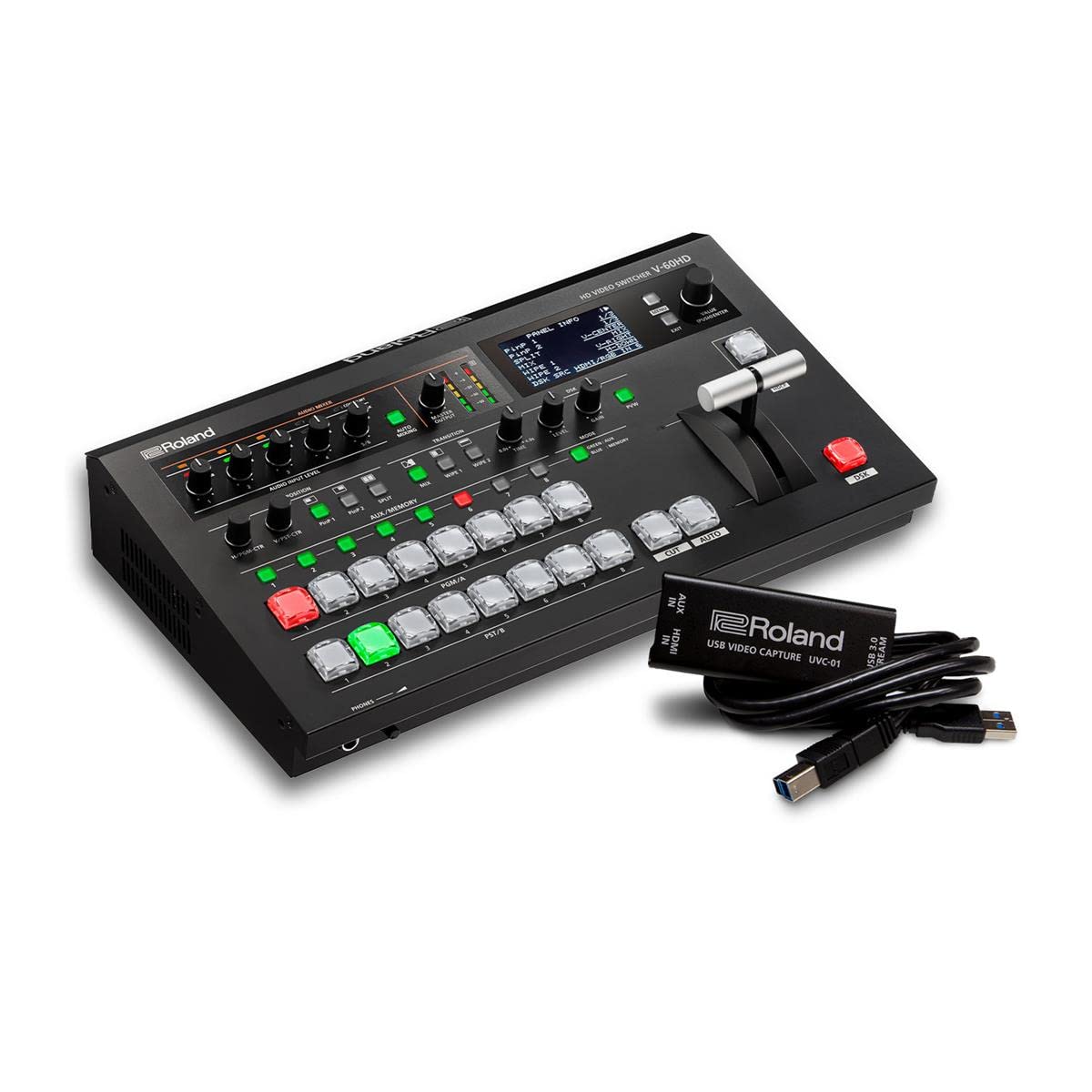 Roland V-60HD STR Professional HD Video Switcher with UVC-01 USB Streaming Bundle - Perfect for Live Events, Church Broadcasts & Online Streaming