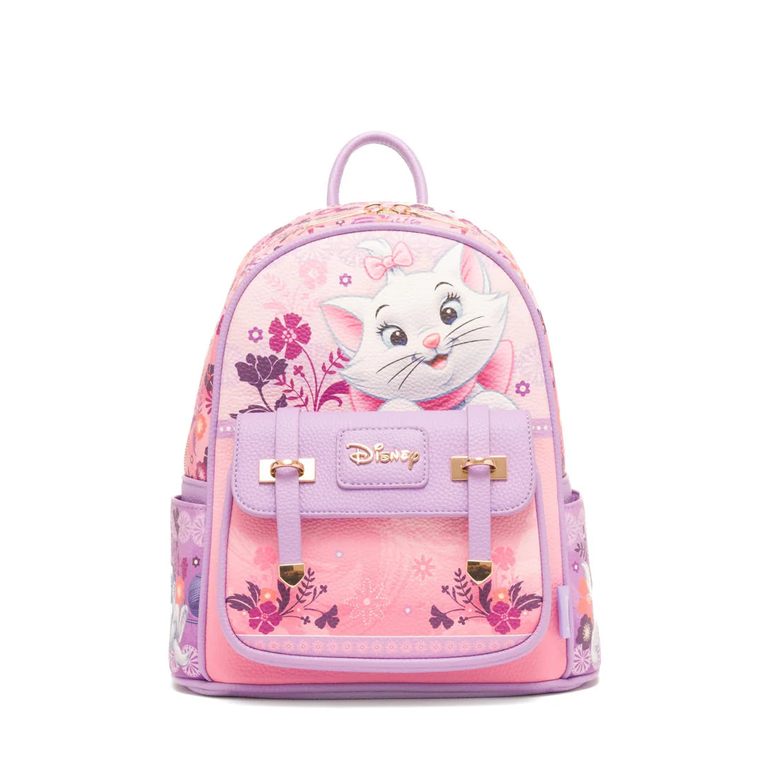Disney Aristocats Marie Floral Vegan Leather Handbag - Stylish Crossbody Purse for Women, Perfect for Parties, Travel & Everyday Use