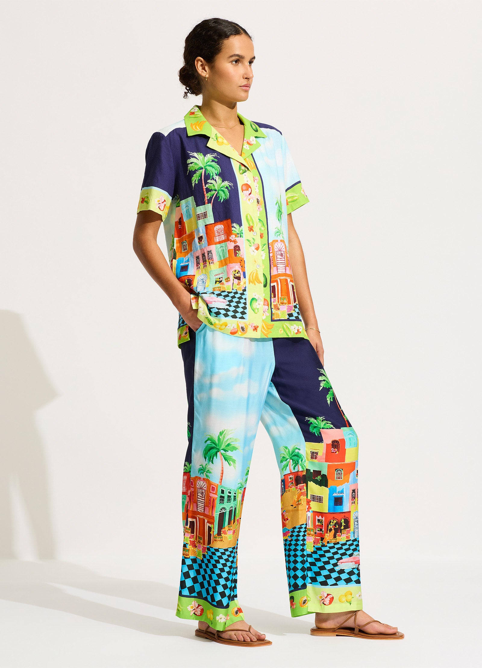 Stylish Cuba Pant in Turquoise - Comfortable & Trendy Women's Casual Pants for Everyday Wear, Lounge & Travel