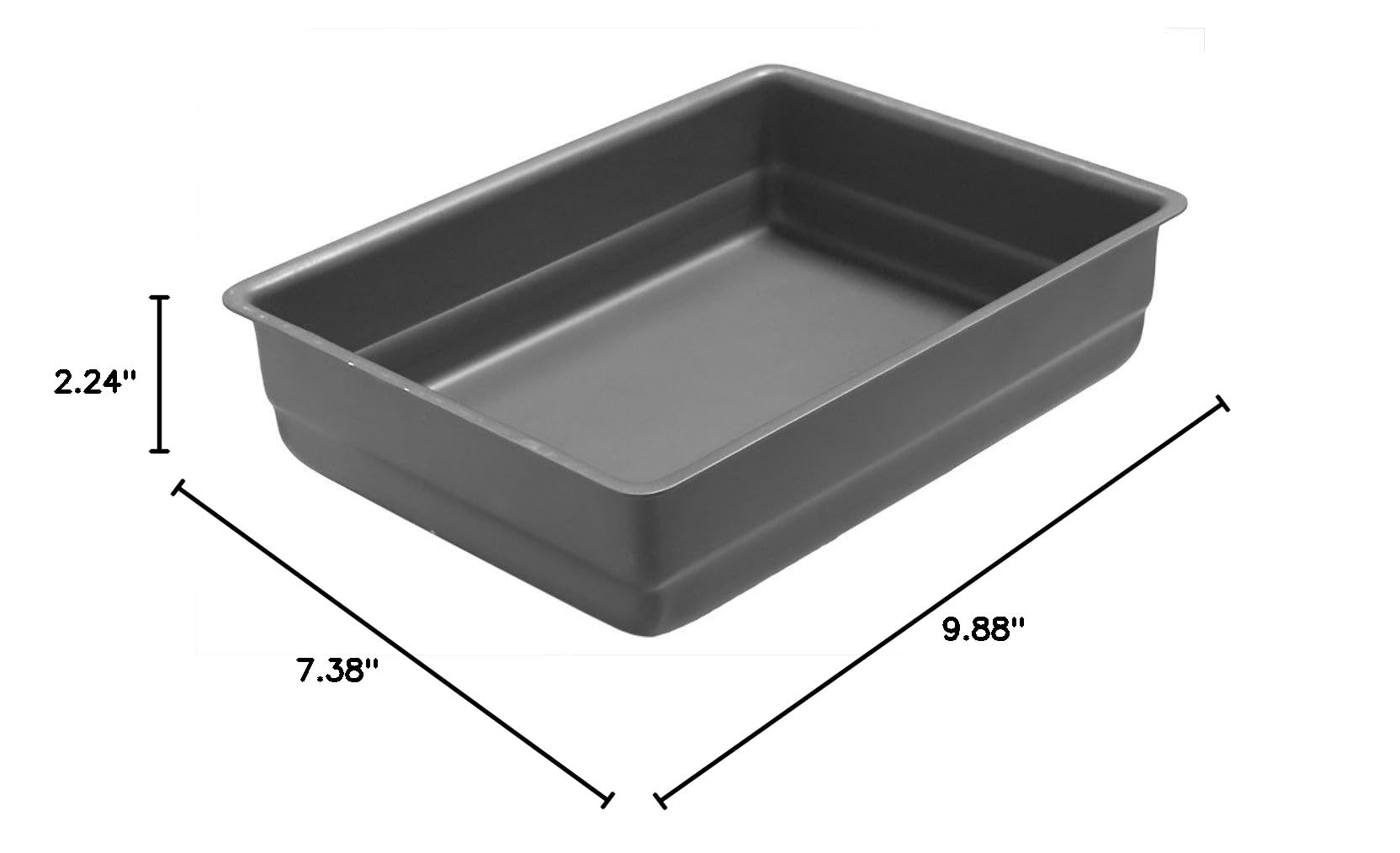 LloydPans 6.5x9 Inch Nonstick Oven Roaster Pan - Heavy Duty Commercial Grade Baking Sheet for Roasting Vegetables, Meat & Casseroles - Perfect for Home Kitchens & Restaurants