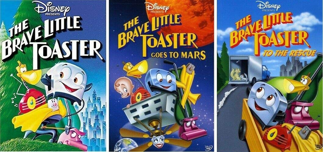 The Brave Little Toaster Trilogy: Goes to Mars & To The Rescue (3 DVD Set) with Bonus Disney Art Card - Perfect for Family Movie Nights and Disney Collectors