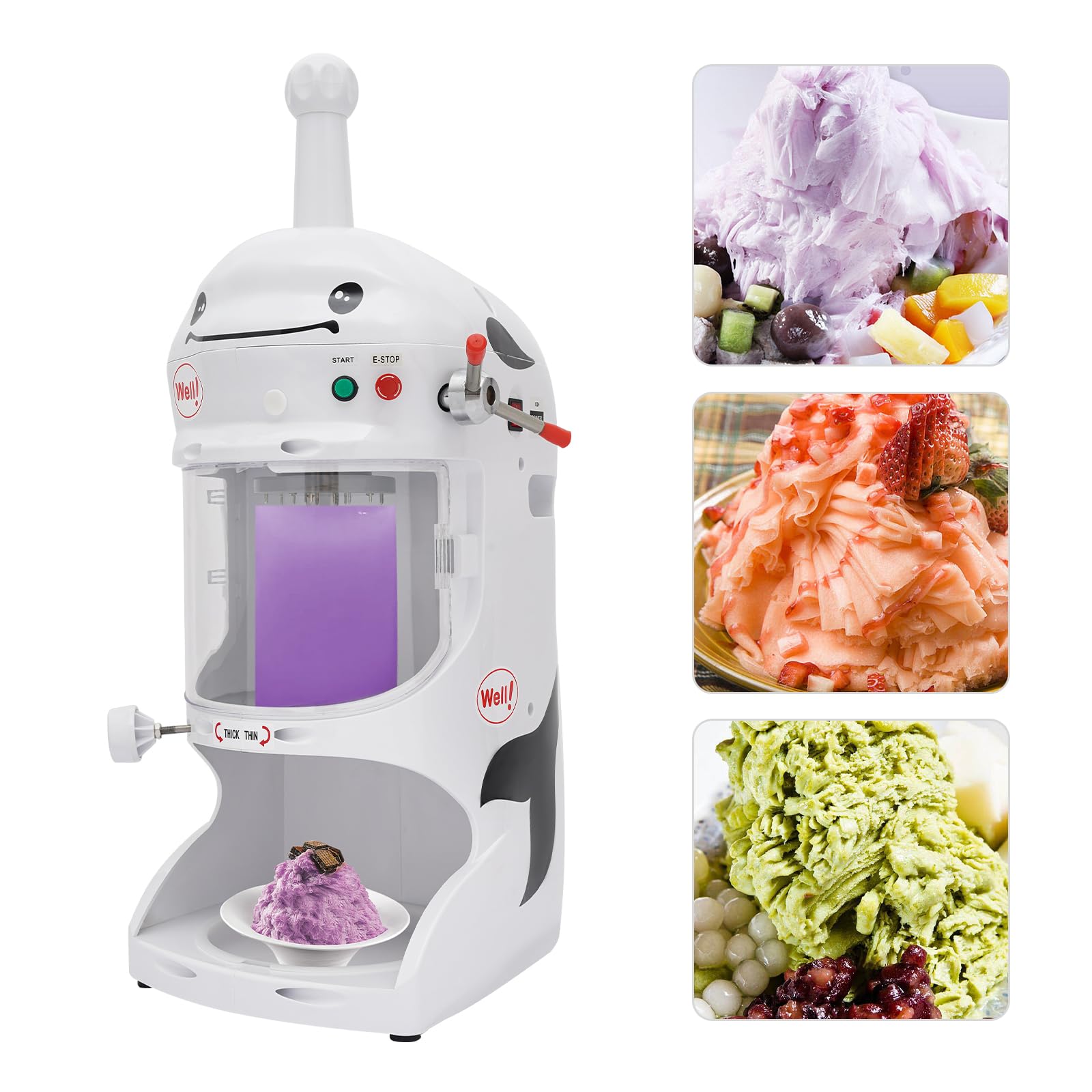 Commercial Electric Ice Shaver Machine - Automatic Snow Cone Maker & Ice Crusher for Shaved Ice - Perfect for Hotels, Bars, Coffee Shops, Restaurants & Home Use