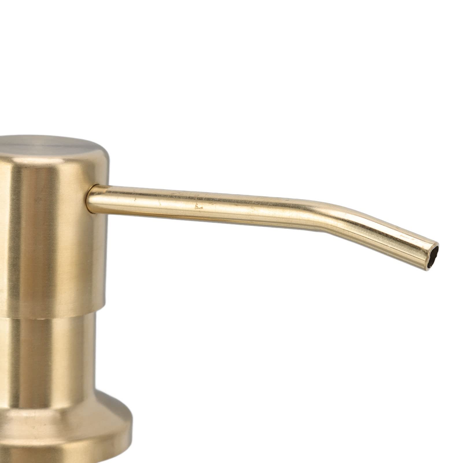 360° Rotating Stainless Steel Soap Dispenser for Kitchen Sink - 300ml Built-in Soap Pump with Durable Gold Finish | Perfect for Liquid Dish Soap, Hand Soap & Kitchen Cleaning Essentials