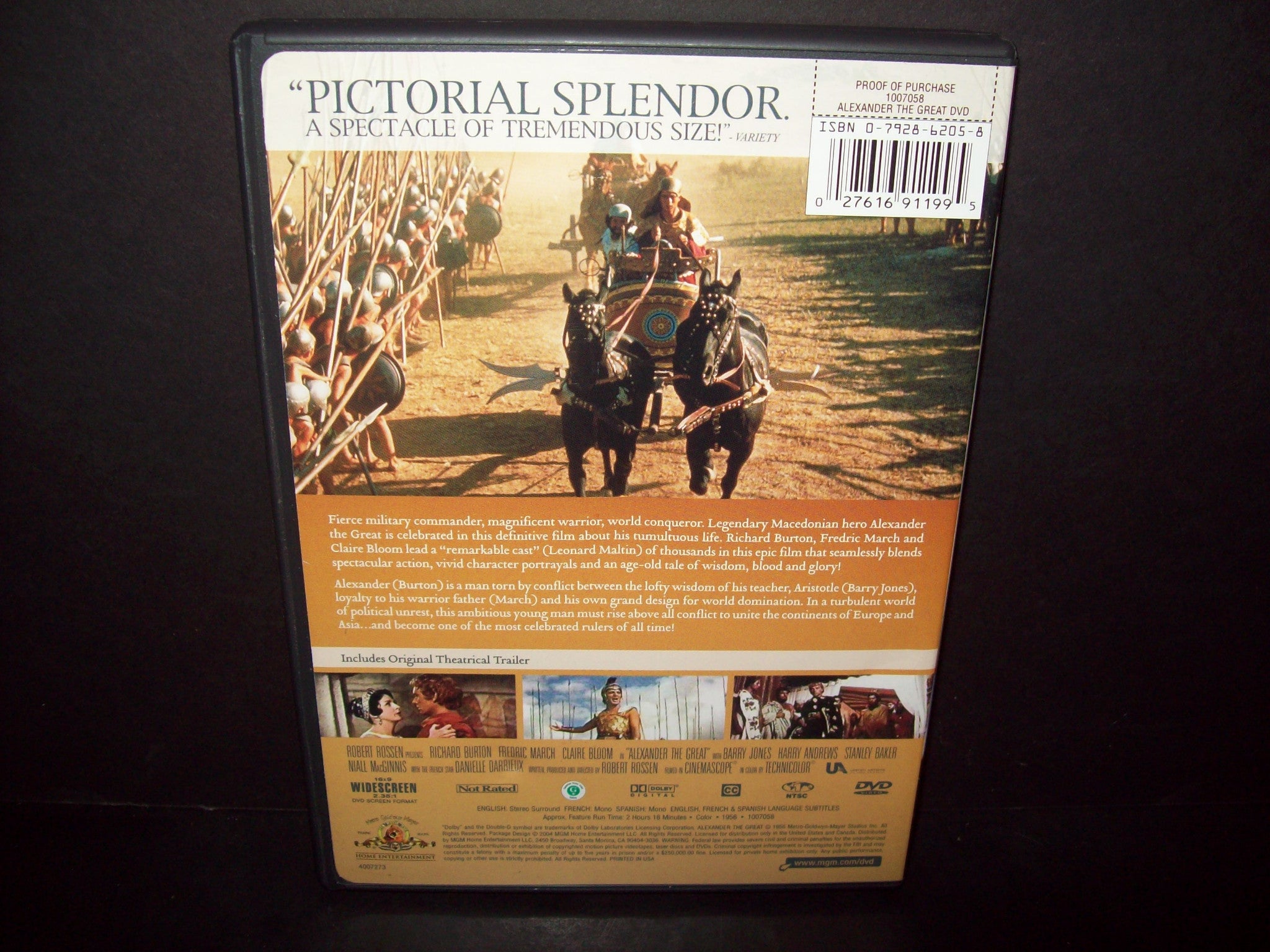 Alexander the Great (1956) DVD - Starring Richard Burton, Fredric March & Claire Bloom | Classic Historical Epic Movie for Collectors & Film Enthusiasts
