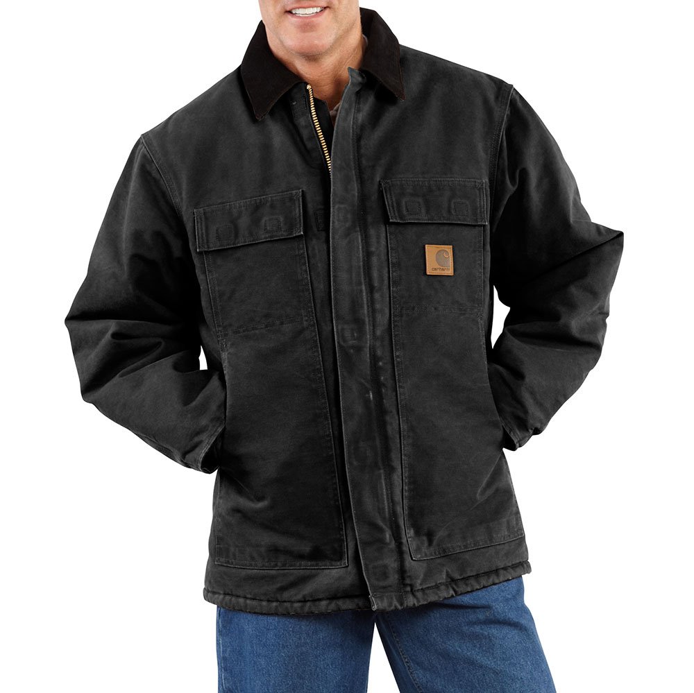 Carhartt Men's Arctic Quilt Lined Sandstone Traditional Coat C26 - Heavy Duty Winter Jacket for Work & Outdoor Activities | Warm Insulated Work Coat for Cold Weather, Hunting & Construction