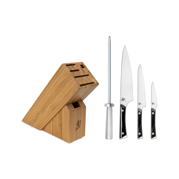 Shun Kazahana 5-Piece Starter Knife Sharpening Block Set - Premium Japanese Whetstone Kit for Kitchen Knives, Perfect for Home Chefs & Culinary Enthusiasts