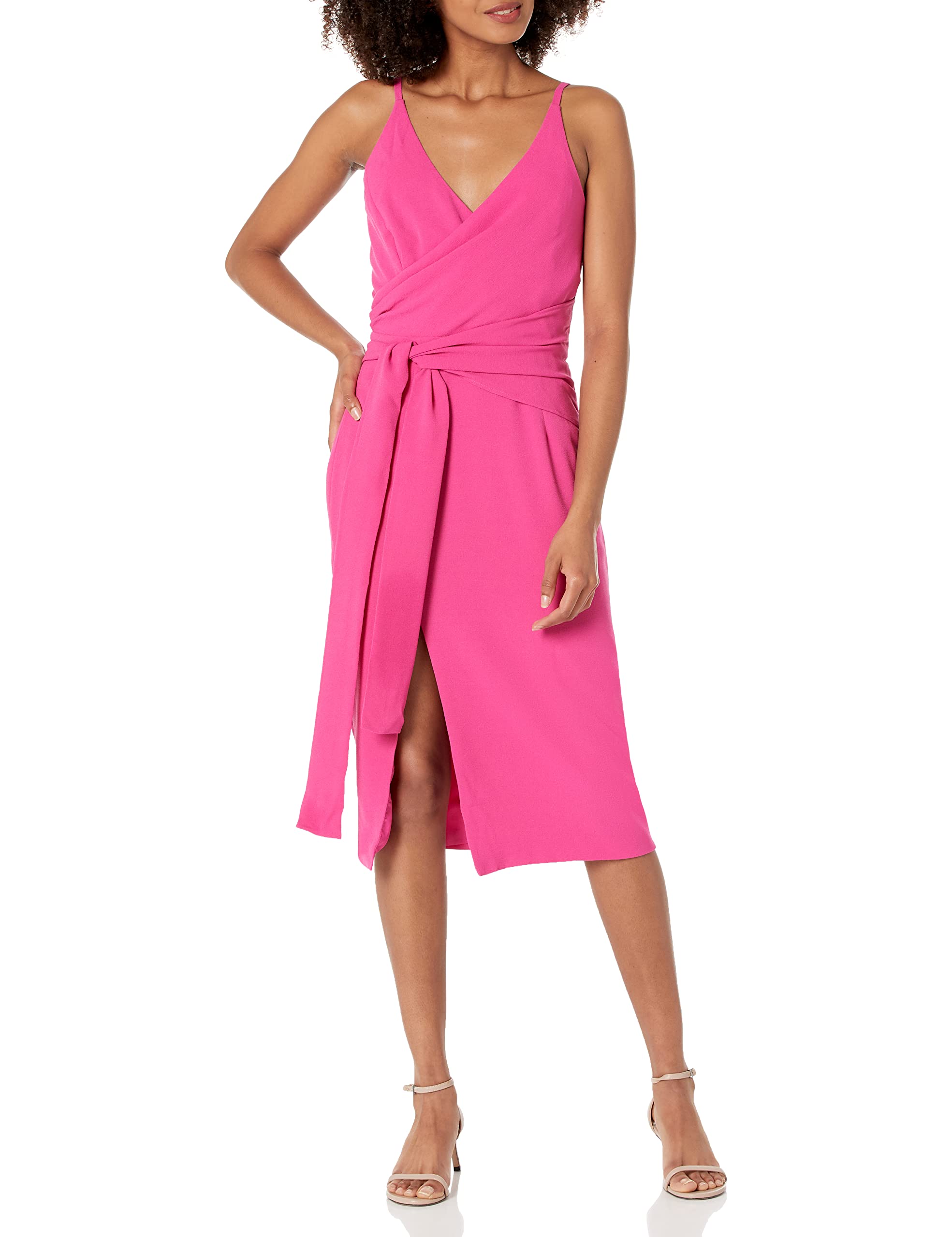 Dress the Population Women's Kiara Bodycon Midi Dress - Slim Fit Stretchy Party Cocktail Dress for Night Out, Date Night & Special Occasions