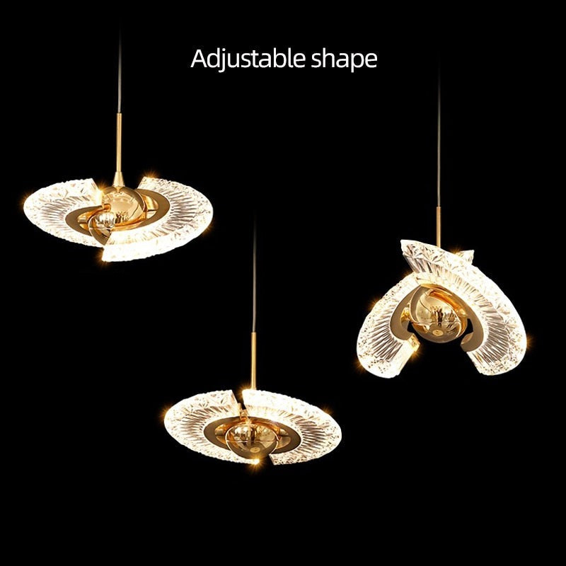 Stylish UFO Pendant Chandelier - Modern LED Ceiling Light Fixture for Living Room, Bedroom & Dining Room | Energy Efficient Home Decor Lighting Solution for Indoor Spaces