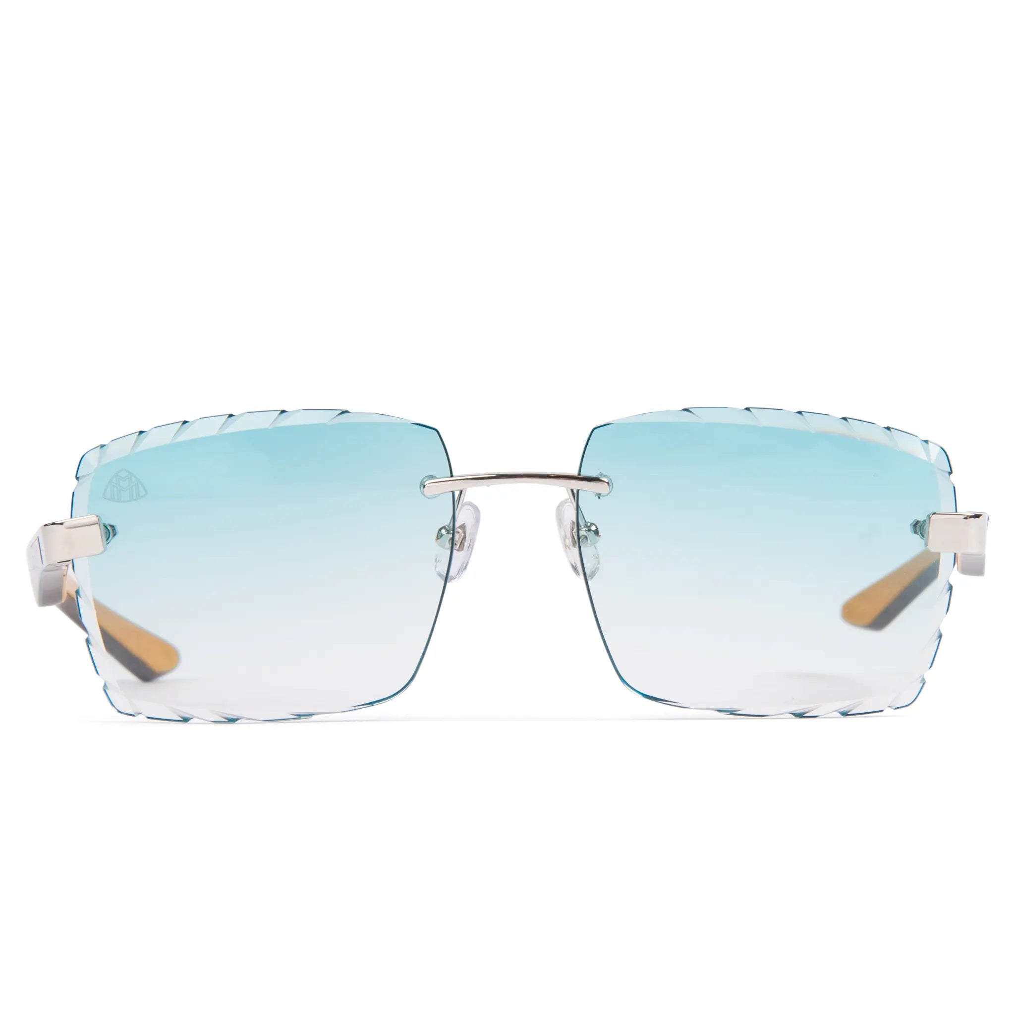 Maybach Eyewear The Artist III P WCW Z25 Tiffany Blue Diamond Cut Sunglasses - Luxury Custom Sunglasses for Men & Women - Perfect for Beach, Driving & Fashion Outfits