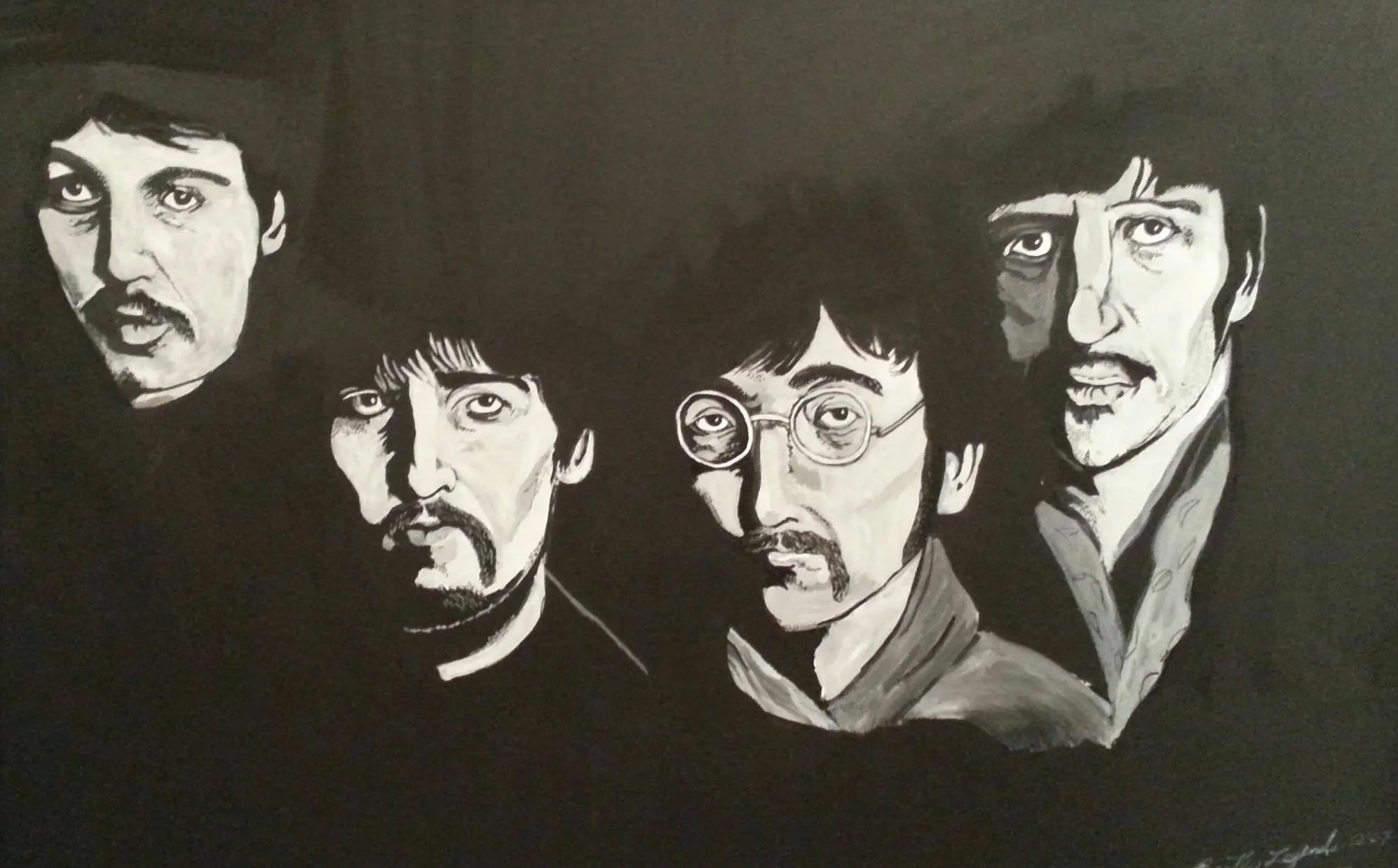 The Beatles Classic Four Print Poster - Vintage Band Wall Art for Home, Office & Music Room Decor