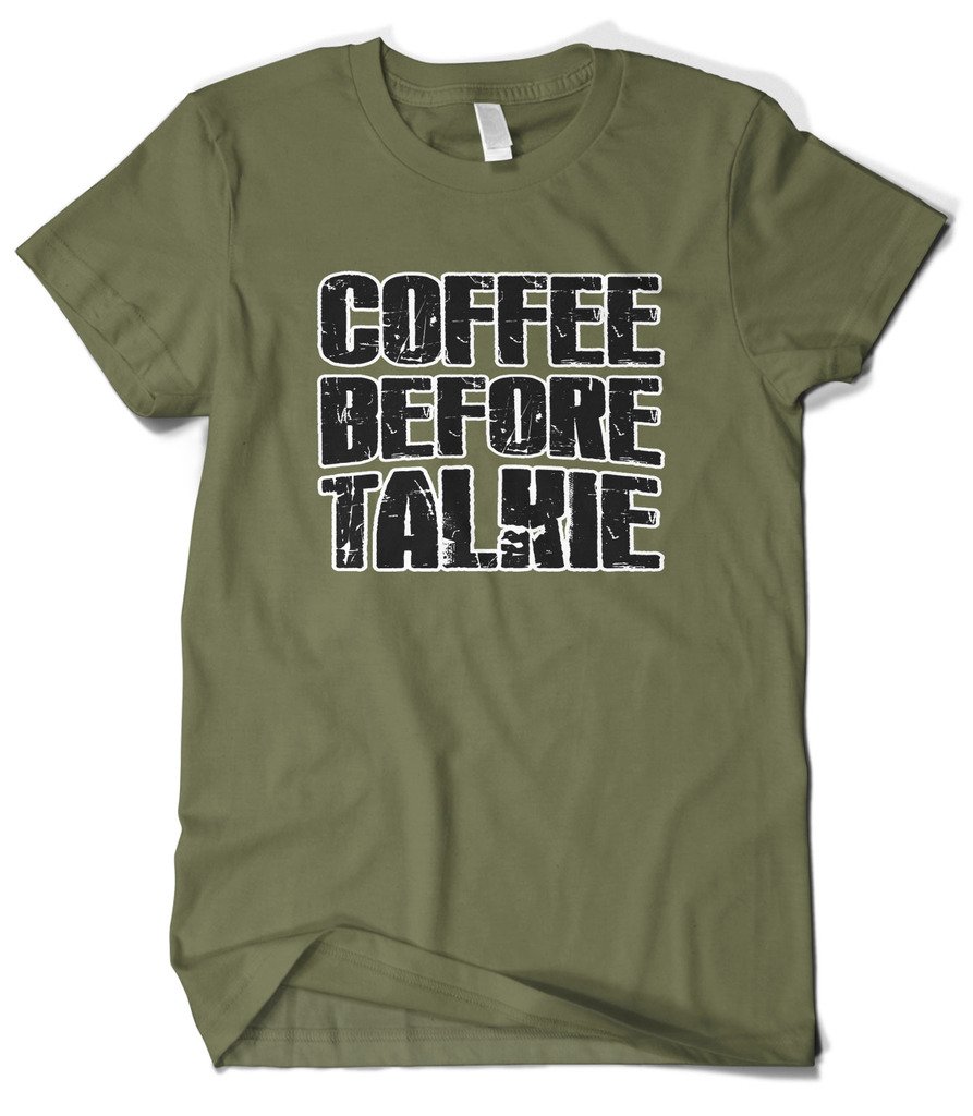 Cybertela Men's Caffeine Lover Gift Coffee Before Talkie Graphic T-Shirt - Funny Coffee Themed Tee for Baristas & Coffee Enthusiasts - Perfect for Casual Wear, Gifts & Coffee Shops