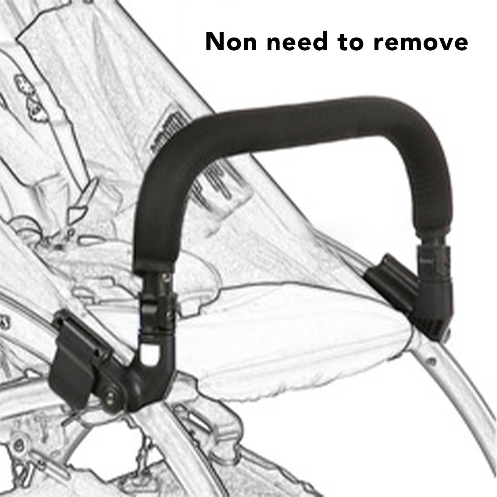 Baby Stroller Bumper Bar - Adjustable Stroller Armrest & Handle Extension Accessory for Safe Daily Travel | Quick Installation | Perfect for Shopping, Walks & Outdoor Adventures