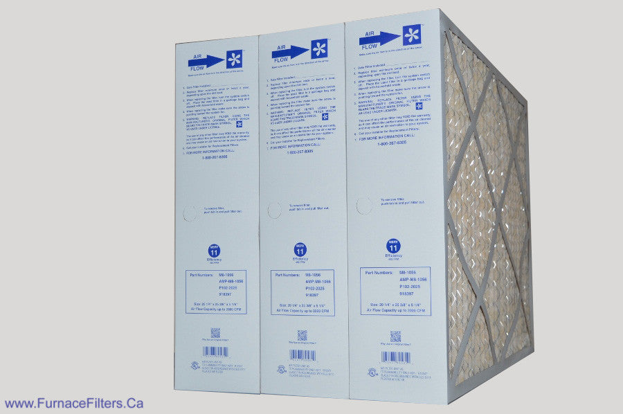 Cinquartz M8 1056 Genuine Original 20x25x5 Furnace Air Filter MERV 11 (3-Pack) - Perfect for HVAC Systems, Home Air Purification & Allergy Relief