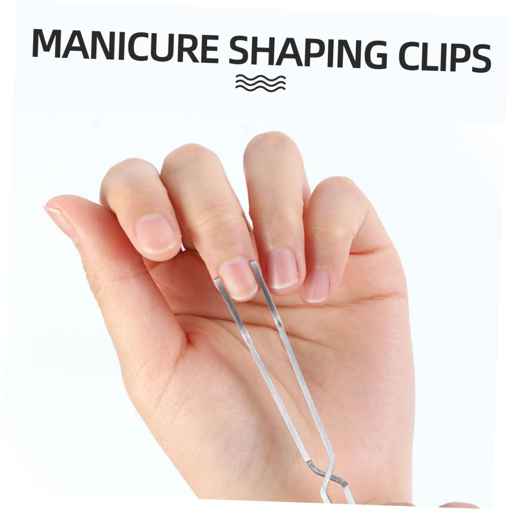 Beavorty 2Pcs Stainless Steel Nail Shaping Clips for Gel Manicure & Nail Art - Professional Nail Extension Tweezers, Pinching Tools for DIY & Salon Use - Perfect for Acrylic, Gel, and Press-On Nails