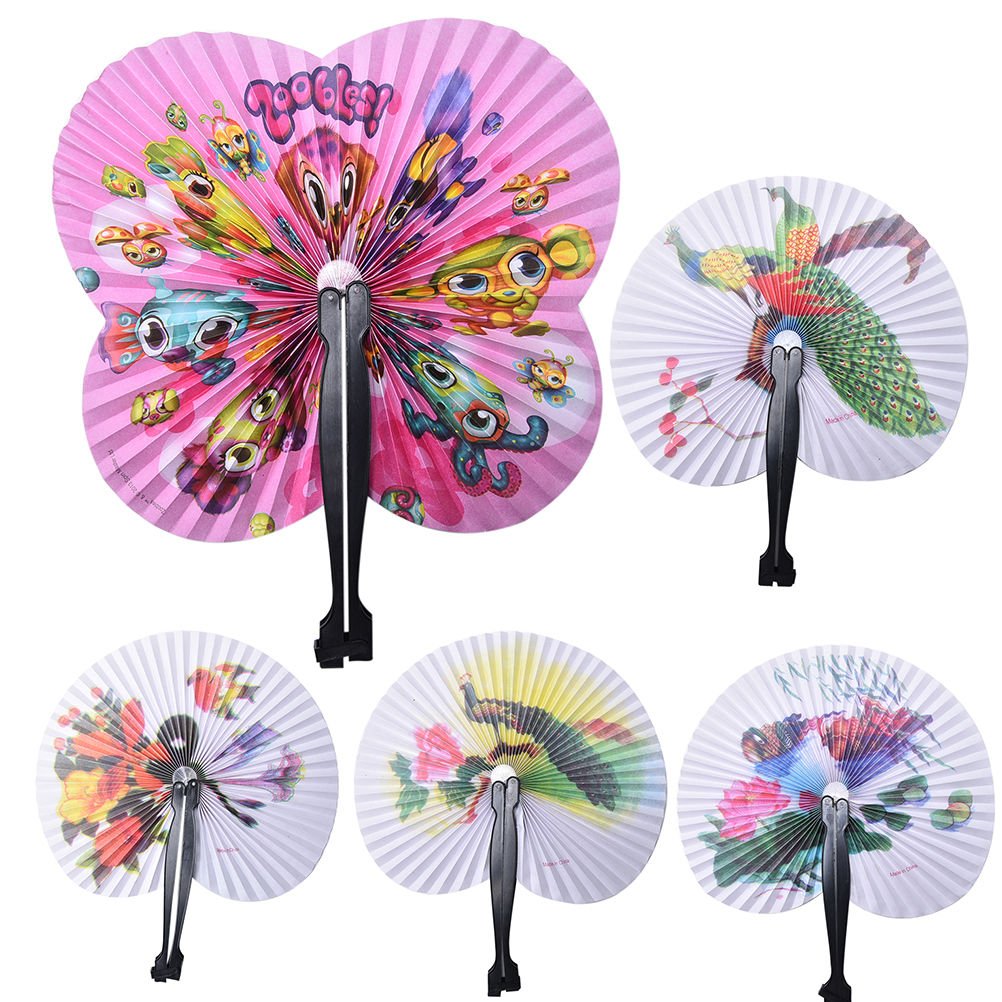 Rainbow Handheld Folding Fan - QWK Home Decor for Pride Parties, Dance Performances & Summer Cooling | Portable Decorative Fan Art Craft (Random Color) | Perfect for LGBTQ+ Events, Weddings, Festivals & Home Décor